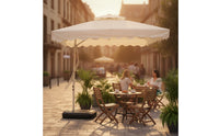 Cantilever Offset Patio Umbrella Square Cantilever Patio Umbrella Layered Vented Top for Poolside, Garden
