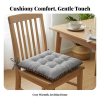 Chair Pad with Ties Easy to Clean Dining Chair Seat Pad Sturdy Square Seat Cushion with Ties for Homeowners, Students, Indoors, Living Room, Patio