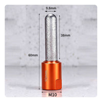 Textured Abrasive Round-Corner Grinding Bit Chamfer Angle Grinder Bit with M10 Interface Professional Tool Accessory Solid for Granite