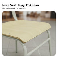 Simple Design Metal Frame Student Chair Long-Lasting Construction Molded Shell Stacker Lightweight Dining Seat Easy to Clean for Educators, Office Workers, Classroom, Training Room, Reception Area, Library