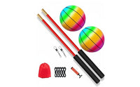 Comfortable Grip Rainbow Arm Exercise Ball Anti-Tangle Cord Elastic Rebound Ball Full Body Workout for Seniors, Women, Square Dancing