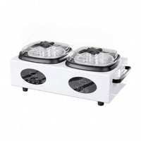 Depilatory Heater with Dual Pots Countertop Appliance for Estheticians, Salons, Home Waxing