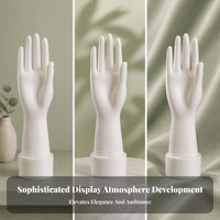Hand Mannequin Natural Pose Jewelry Display Hand Cylindrical Base Plastic