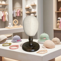 Cloth Covered Mannequin Head with Stand Hat Display Holder Lightweight for Hair Stylists