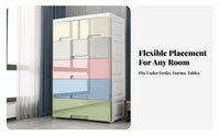 Space-Saving Plastic Storage Cabinet Large Capacity Multi-Layer Drawer Organizer Stable and Sturdy Plastic Chest of Drawers High Load-Bearing for Students, Homeowners, Dorm Room, Bedroom, Hallway, Playroom
