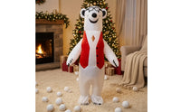 Inflatable White Bear Suit Oversized White Bear Costume Funny Inflatable Costume for Adults, Parties, Cosplay
