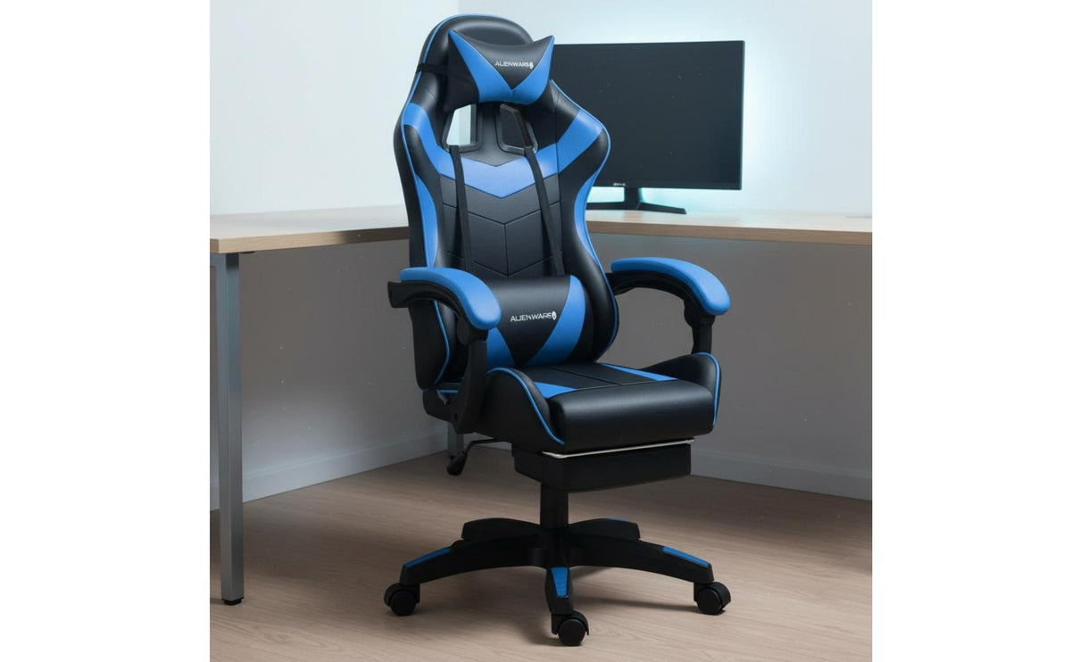 Headrest and Support Gaming Chair Adjustable Armrests Racing Design Gaming Chair Quiet Casters for Students