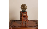 Dollhouse Gramophone Desktop Decoration Mini Gramophone Ornamental Display Vintage Phonograph for Study