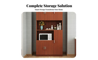 Microwave Stand Cabinet Multi-Functional Microwave Stand with Cabinet Large Capacity Kitchen Storage Hutch for Homeowners, Dining Room, Home Office