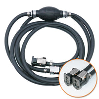 Quick-Connect Marine Fuel Hose Assembly with Primer Bulb Rubber Fuel Line Assembly with Primer Bulb Universal for Boat Owners