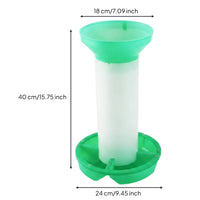 Translucent Rabbit Feeder with Tray Plastic Gravity Rabbit Feeder Transparent for Rabbits