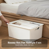 Wheeled Storage container Space-Saving Lidded Underbed Container with casters Stackable