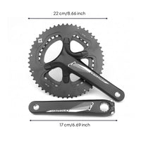 7075 Aluminum Alloy Road Bike Crankset 53/39T Integrated Crankset 2x11-Speed Chainset 110 Mm BCD