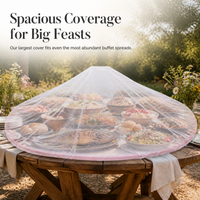 Round Table Food Cover Net Tent for Outdoor Dining, Picnic, and Kitchen Use