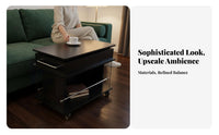 Movable C-Shaped Table Luxury aesthetic C-Shaped Snack Table Adjustable Height Household Furniture adaptable Use for Apartment Dwellers, Homeowners, Living Room, Small Spaces, Bedroom, Home Office