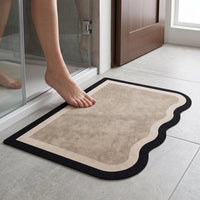 Diatomaceous Earth Bathroom Mat Quick Dry Absorbent Non-Slip Mildew Resistant Floor Mat
