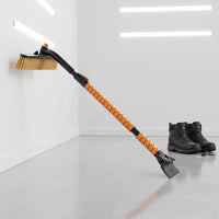 Foam Grip Car Windshield Winter Brush Black and Orange Telescopic Winter Shovel