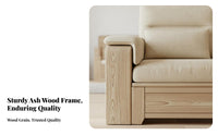 Upholstered Sofa with Integrated Side Table sturdy Wood Frame Couch Nordic Design Living Room Seating for Students, Home Workers, Small Spaces, Bedroom
