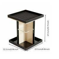 Rotating Makeup Organizer Saving Space Rotating Cosmetic Tray Easy to Clean Makeup Storage Stand for Desktop, Dresser, Entryway