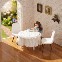 Dollhouse Dining Set Realistic Design Miniature Table and Chair Model Play House plaything/12 Scale Table and Chairs for Diorama