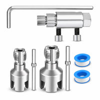 Faucet Extractor with Hex Key Machined Broken Pipe Thread Extractor Threaded