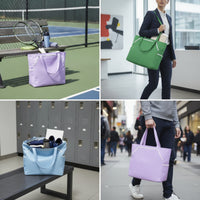 Large-Capacity Racket Tote Bag Structured Racket Bag Spacious Carryall Zippered for Commuting