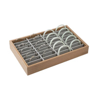 Jewelry Display Tray Wood-Grain Bracelet Organizer Rectangular for Vanity