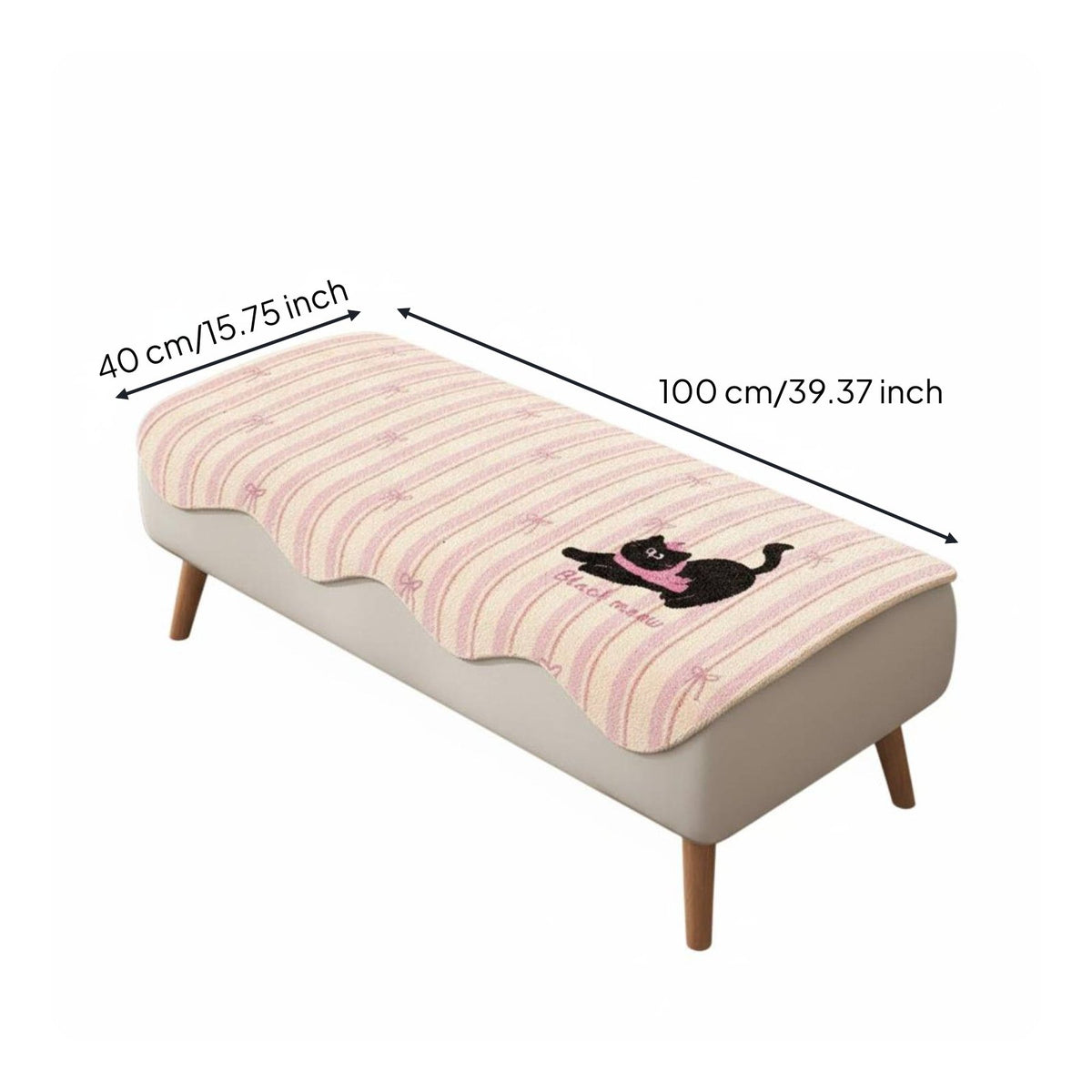 All-Season Shoe Bench Cushion Thickened Entryway Bench Cover Machine Washable for Children, Hallway, Living Room, Bedroom