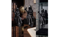 Reaper Statue with Bird Hooded Gothic Statue Black Decor for Halloween, Bookshelf
