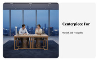 Solid Wood Construction Gongfu Tea Table and Chair Set Modern Chinese Design Home Furniture Zen-Inspired Design Easy to Clean for Homeowners, Apartment Dwellers, Office Managers, Balcony, Living Room, Restaurant