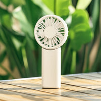 Foldable Handheld Fan Portable Battery-Powered Handheld Fan Adjustable Speed Light Display Display for Travelers, Travel