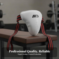 Shock Resistant Combat Arts Groin Guard Shock Absorbing Boxing Groin Guard Thickened Padding for Men, Boxers, Combat Sports, Training, Gym