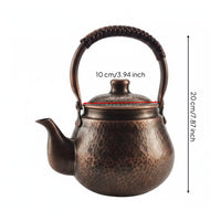 Handmade Copper Kettle Thickened Cookware Heat Resistant for Home, Commercial
