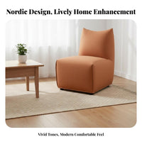 Minimalist design Upholstered Single Sofa space-saving Size cumulusShaped Armchair Easy-to-Clean Fabric Indoor Furniture Creative stand apartline for Small Apartment Dwellers, Design aficionados, Living Room, Balcony, Bedroom, perusing Corner