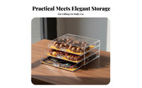 Rotatable Design Multi-Layer Bracelet Box Transparent View Rotating Jewelry Organizer Dust-Proof for Collectors, Desktop, Dressing Table