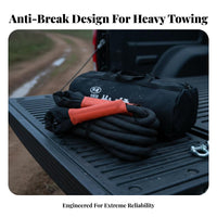 20-Ton Capacity Non-Road-Road Rescue Rope High Strength Tow Rope Elastic for Truck Owners, Emergency Towing, Roadside Assistance