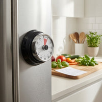 Mechanical Kitchen Timer No Battery Required Timekeeper Timer Easy to Read Round Visual Timekeeper Clock for Cooking, Learning, Classroom