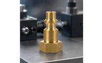 10 Pieces Hexagonal Air Hose Quick-Connect Adapter Threaded Brass Air Hose Quick Connector Metal Power Tool Accessory Leak Unobstructed