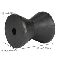 Black Boat Haulage Bow Roller Spool-Shaped Rubber Haulage Roller Central Hole Marine Hardware Rounded