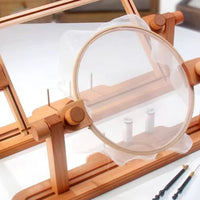Tabletop Embroidery Hoop Stand with Table Clamp Wooden Adjustable Embroidery Hoop Stand Portable Craft Holder Slim for Embroiderers