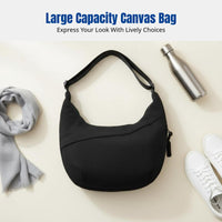 Large Capacity Canvas Shoulder Bag, 2025 Women's Crossbody Dumpling Bag, Lightweight Tote for Commuting, Multi-Color