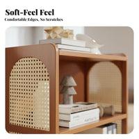 Multifunctional Floor Standing Bookshelf Large Capacity Freestanding Bookshelf Easy Assembly Multi-Tier Wooden Storage Shelf Modern Design for Students, Homeowners, Book Collectors, Living Room, Bedroom