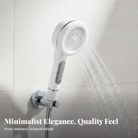 Single-Button Stop High Pressure Shower Head Multiple Spray Modes Handheld Shower Head Pause Mode