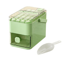 28-Cell Ice Tray Bin Set Single-Layer Ice Storage Box Viewing Window PP Material