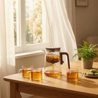 Infuser Teapot Set Transparent Teapot with Lid Tableware with Teacups