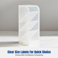Slant Insert Frosted Pen Holder, Transparent Desk Organizer, Multi-Compartment Storage for Stationery & Makeup Brushes