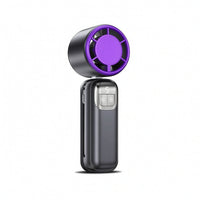Folding Fan with Lanyard Compact Rechargeable Fan with Display for Commuters