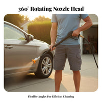 Adjustable Angle Rotating Pressure Washer Nozzle Long-Lasting Pivoting Car Wash Nozzle Wider Coverage for Outdoor Cleaning