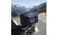 Structured Motorcycle Rear Seat Bag with Shoulder Strap Universal Motorcycle Rear Seat Bag Sturdy Luggage Heavy-Duty for Commuters, Tourists