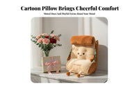 Ideal Gift Toast Slice Backrest Pillow Cute Design Bread Soft Cushion Soft and Comfortable Cartoon Bread Slice Cushion PP Cotton Filled for Young Adults, Office Workers, Sofa, Dorm Room, Dormitory, Bedroom
